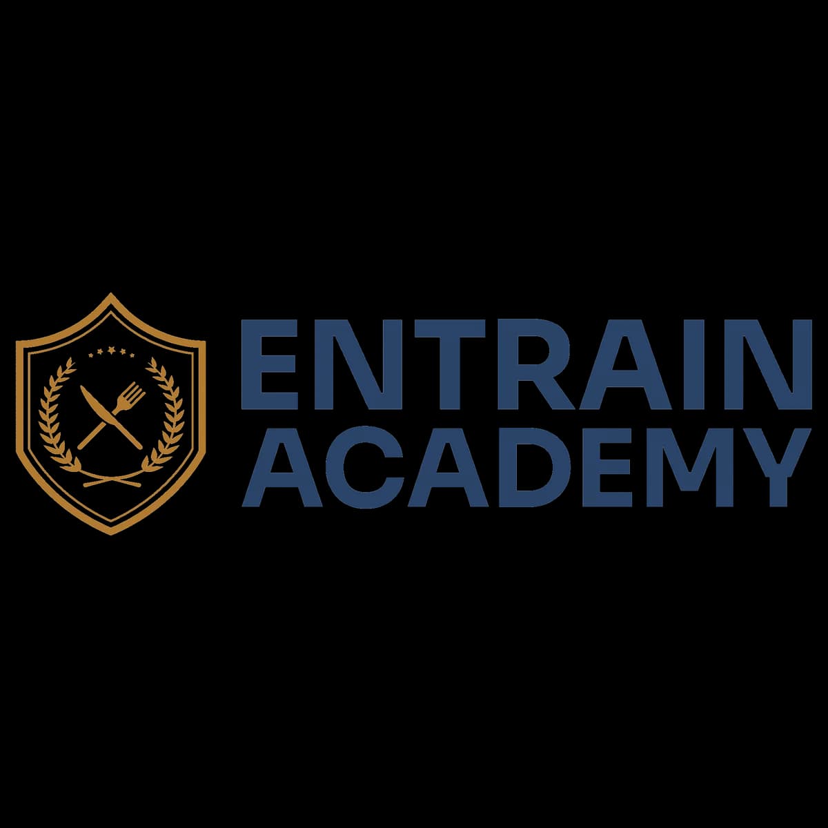 Entrain Academy shield-and-laurel crest