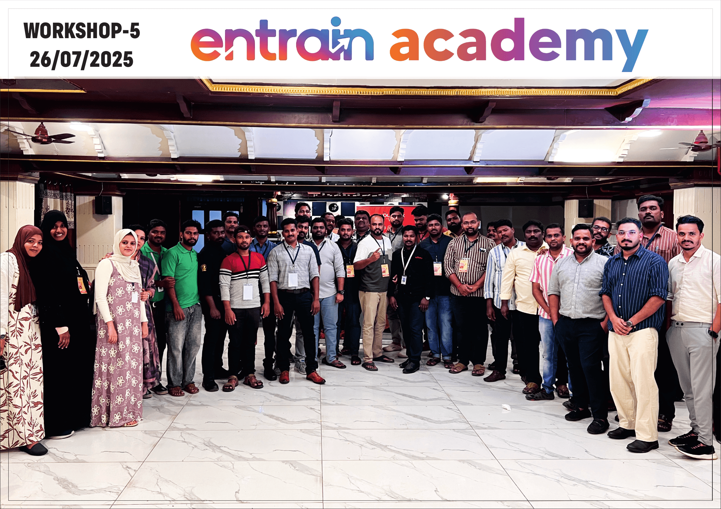 Participants gathered for Entrain Academy Workshop 5