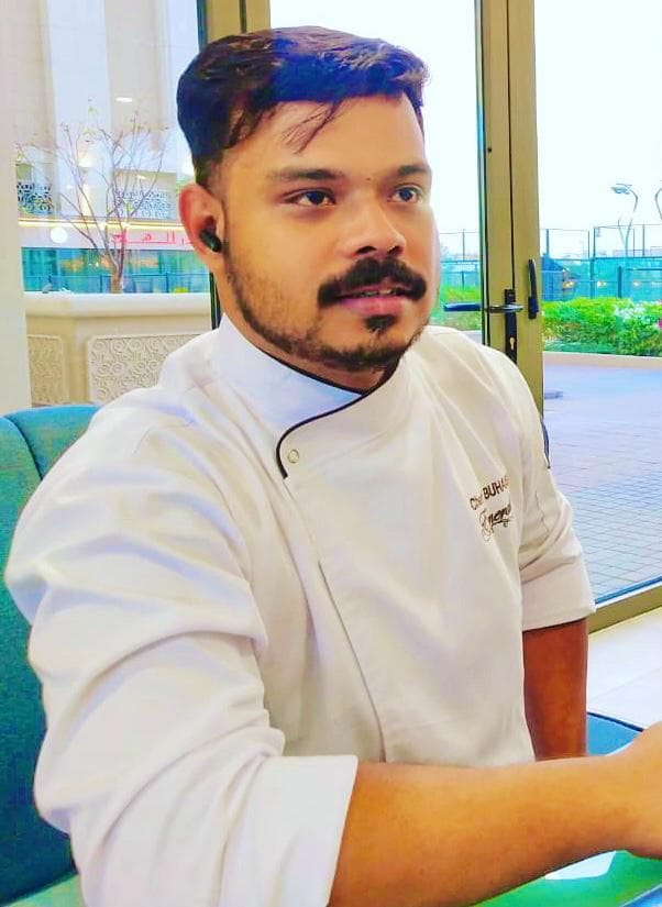 Chef Buhaish in professional chef attire